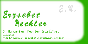 erzsebet mechler business card